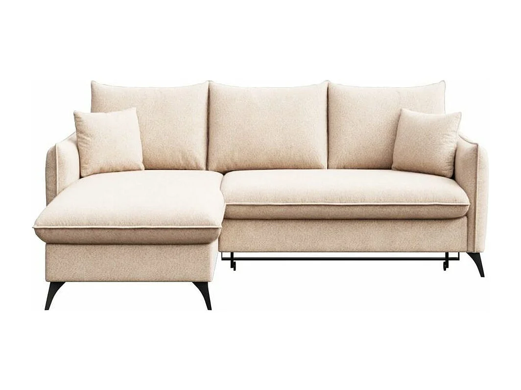 Rodier Canapé d'angle gauche convertible Brim beige clair