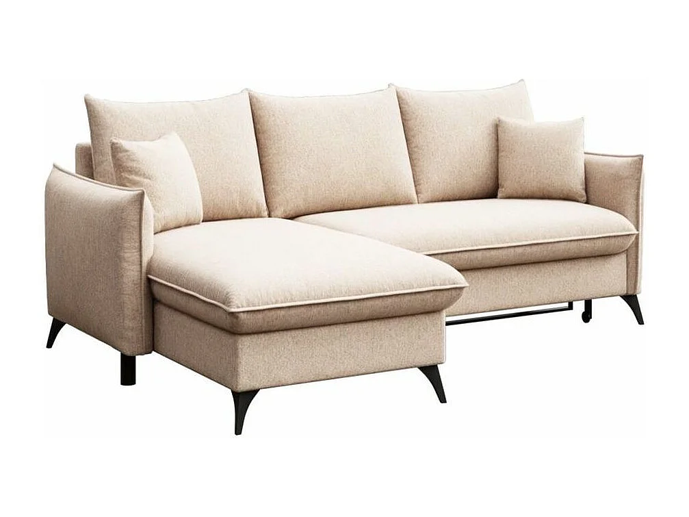 Rodier Canapé d'angle gauche convertible Brim beige clair