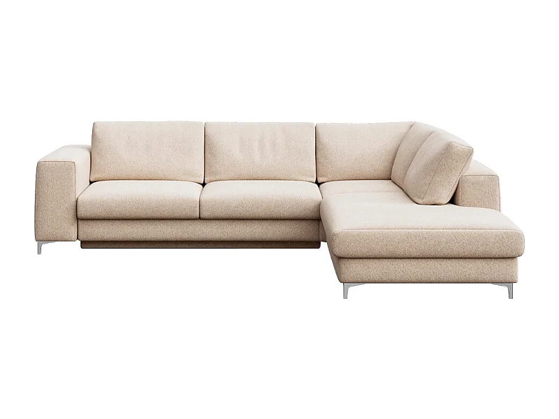 Rodier Grand canapé d'angle droit convertible Rene beige clair