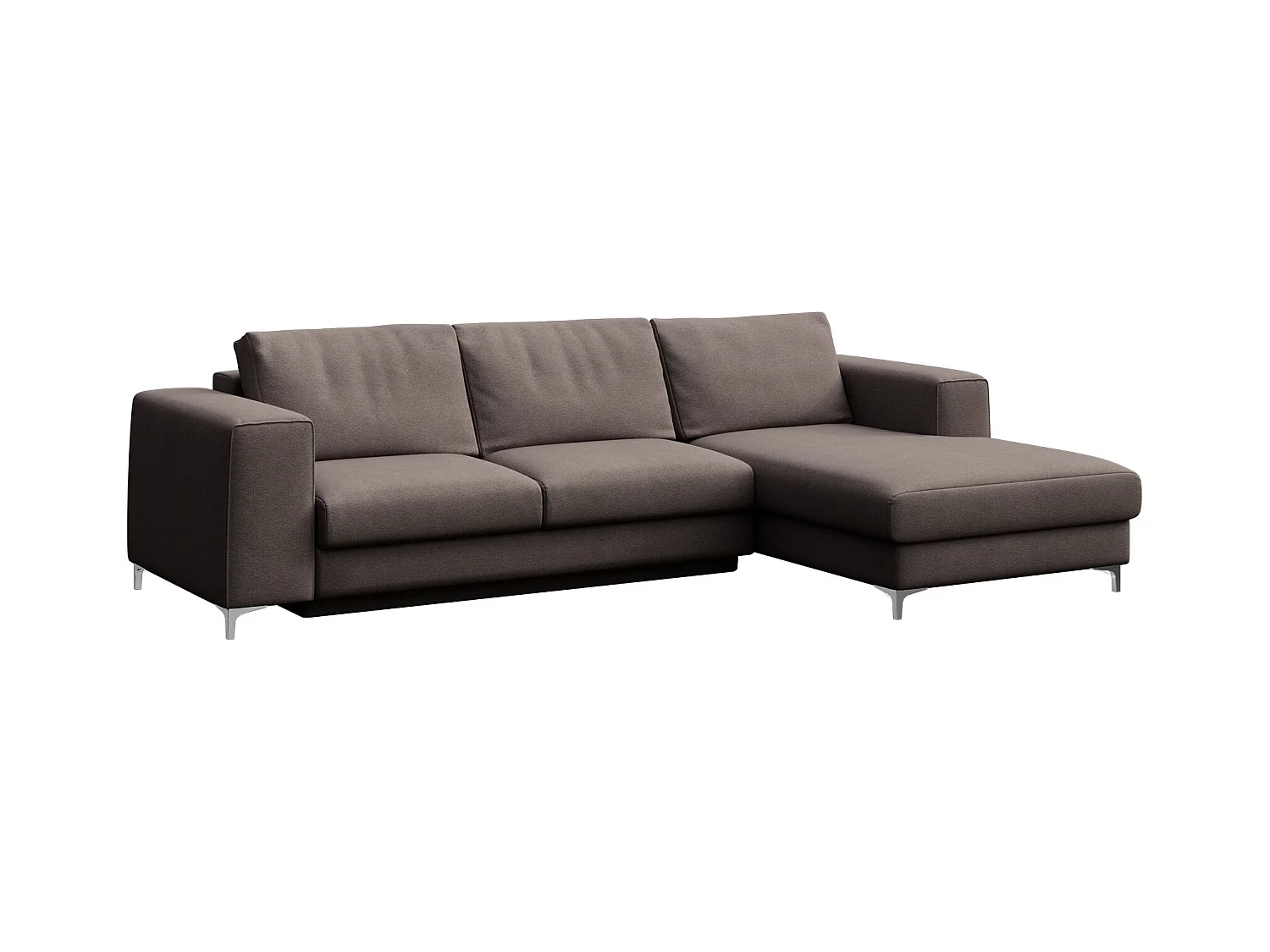 Rodier Canapé d'angle droit convertible Rene gris cendré