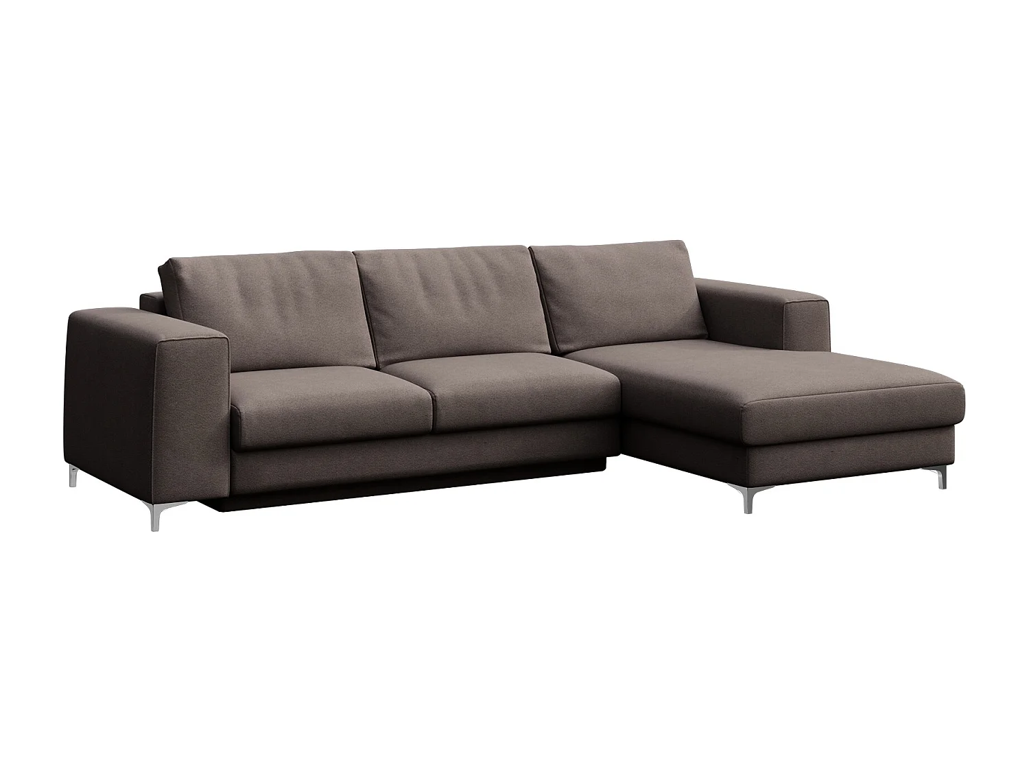 Rodier Canapé d'angle droit convertible Rene gris cendré