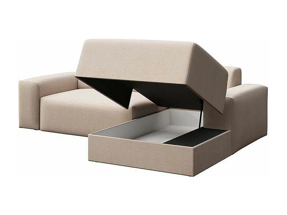 Rodier Canapé d'angle droit convertible Villet beige