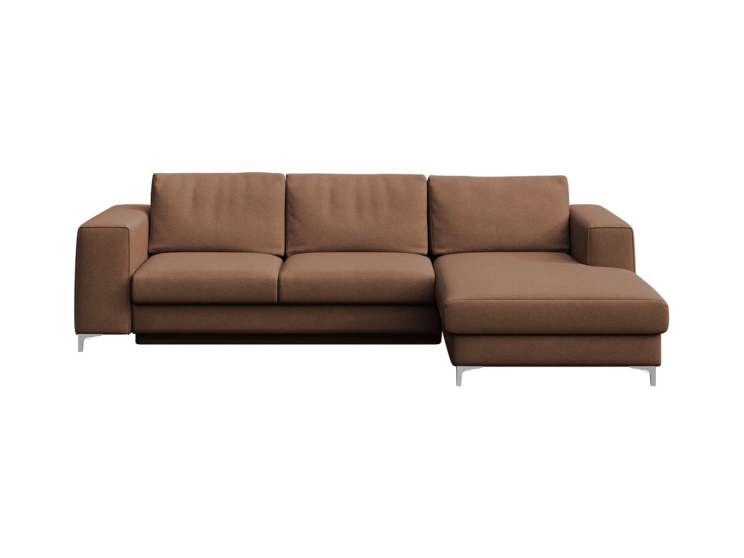 Rodier Canapé d'angle droit convertible Rene marron