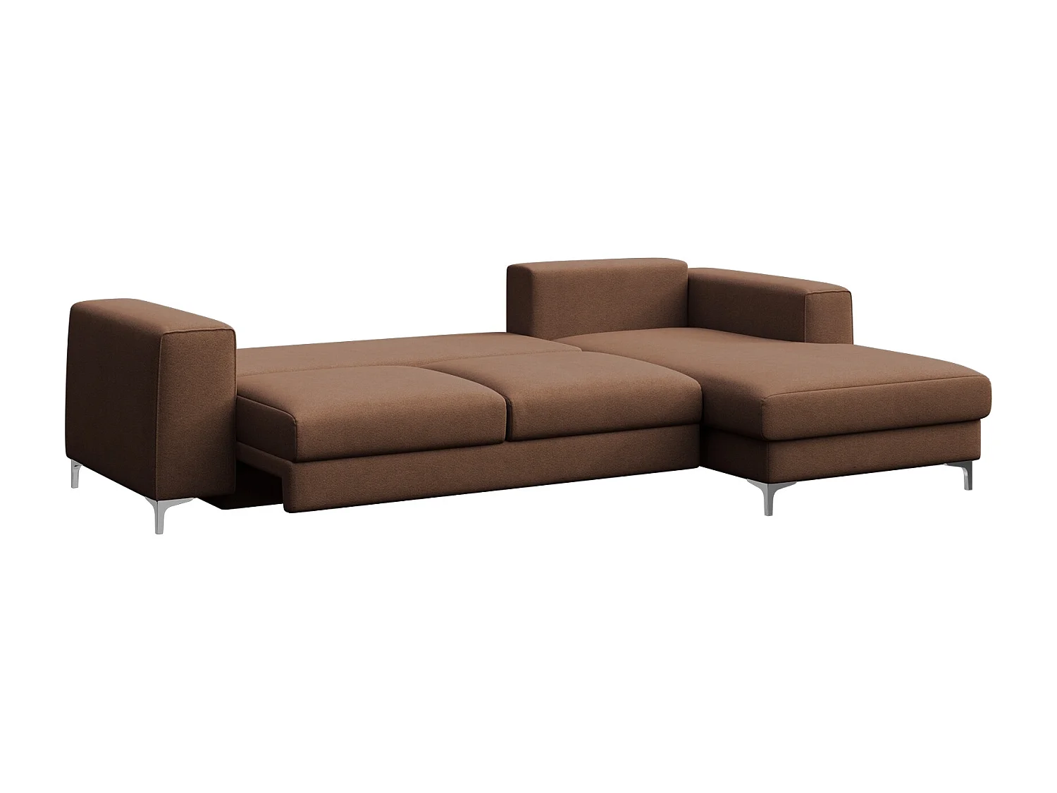 Rodier Canapé d'angle droit convertible Rene marron