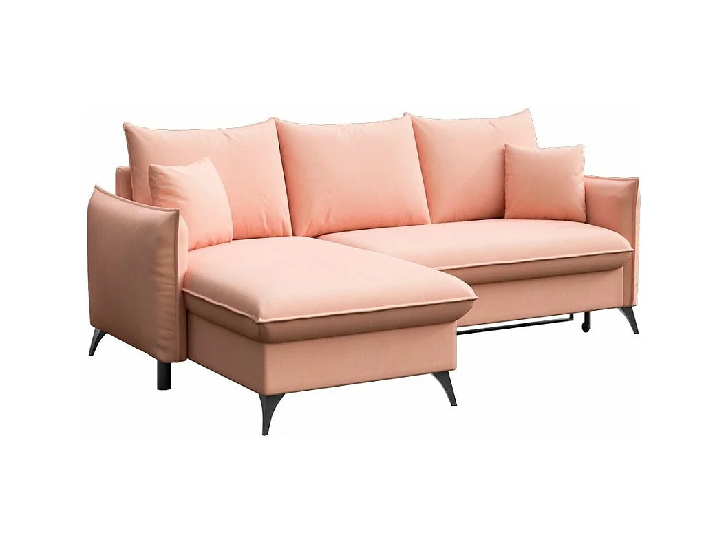 Rodier Canapé d'angle gauche convertible Brim pêche