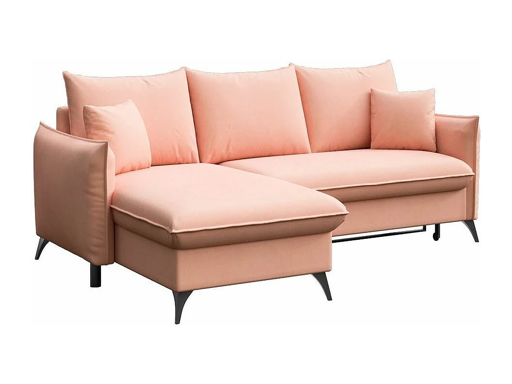 Rodier Canapé d'angle gauche convertible Brim pêche