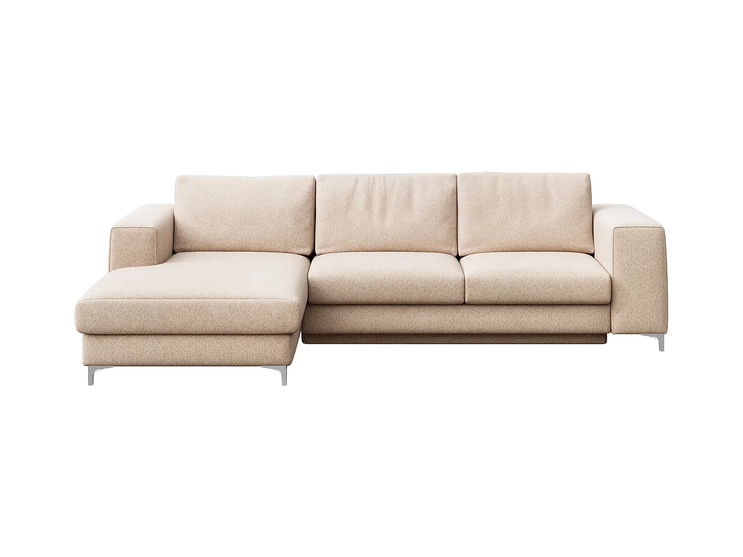 Rodier Canapé d'angle gauche convertible Rene beige clair