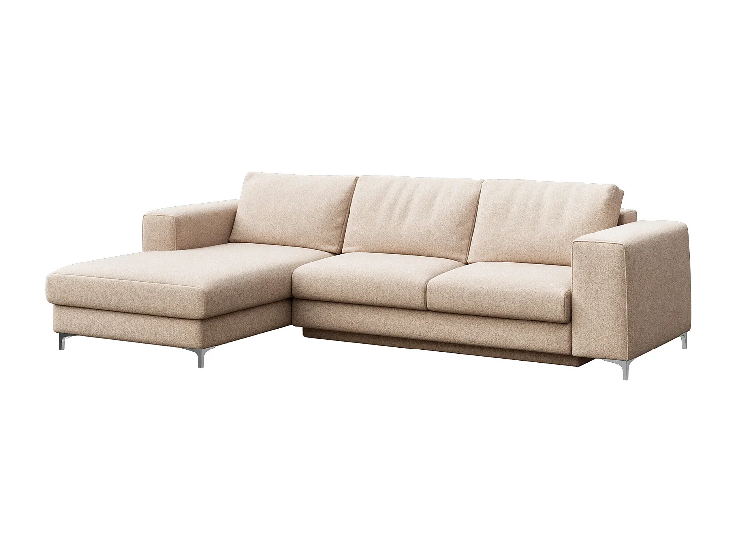 Rodier Canapé d'angle gauche convertible Rene beige clair