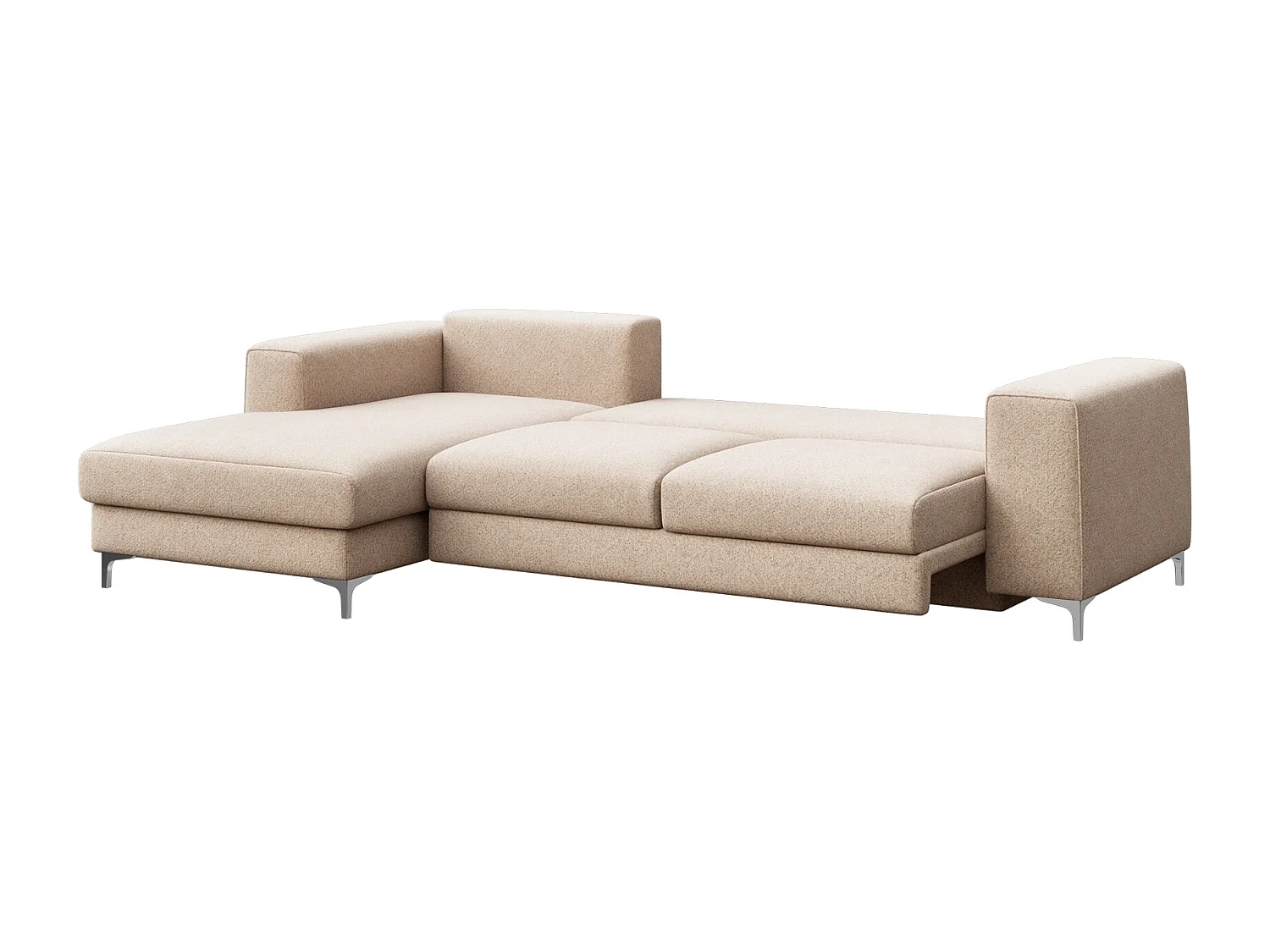 Rodier Canapé d'angle gauche convertible Rene beige clair