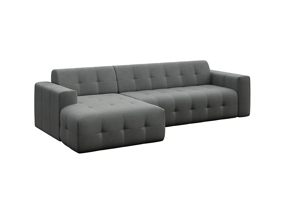 Rodier Grand Canapé d'angle gauche Tuil gris argenté