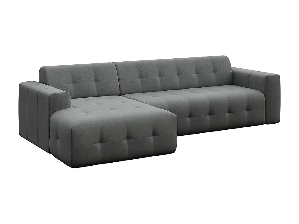 Rodier Grand Canapé d'angle gauche Tuil gris argenté