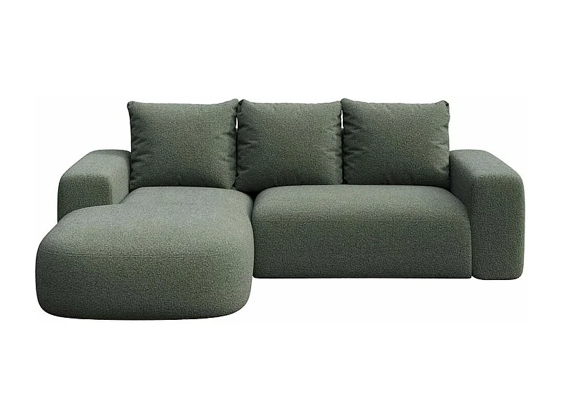 Rodier Canapé d'angle gauche Monce vert bouteille