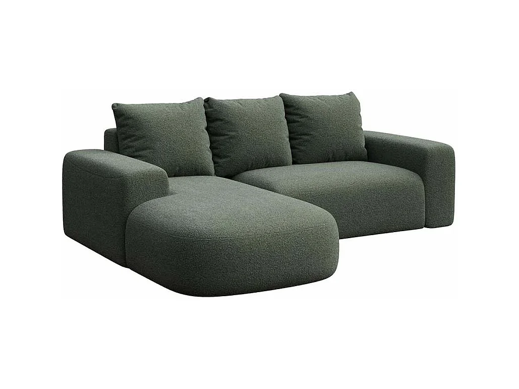 Rodier Canapé d'angle gauche Monce vert bouteille