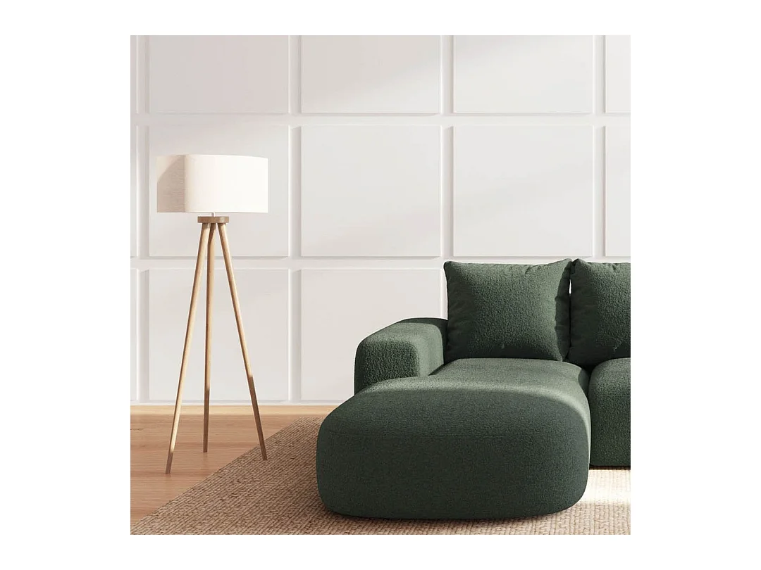 Rodier Canapé d'angle gauche Monce vert bouteille