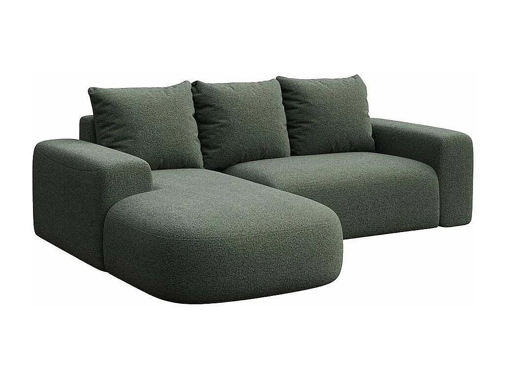 Rodier Canapé d'angle gauche Monce vert bouteille