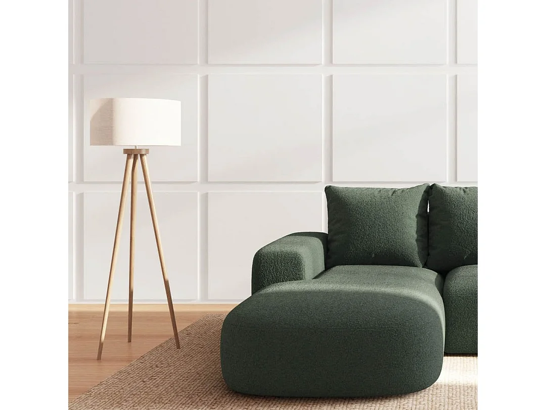 Rodier Canapé d'angle gauche Monce vert bouteille