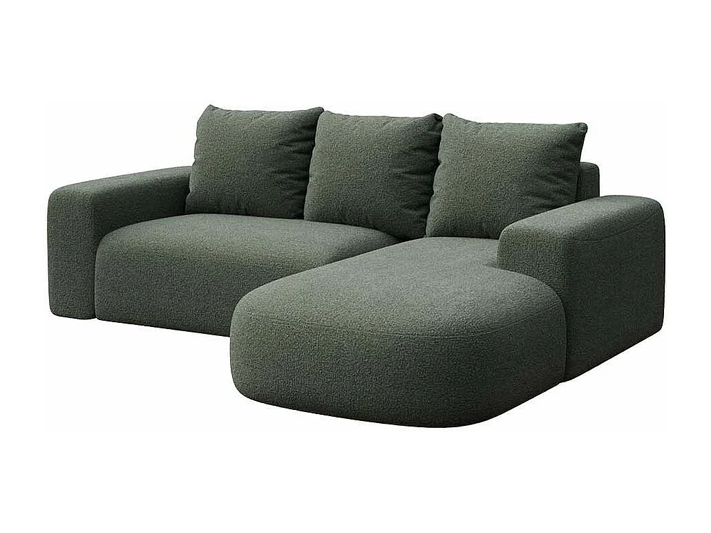 Rodier Canapé d'angle droit Monce vert bouteille