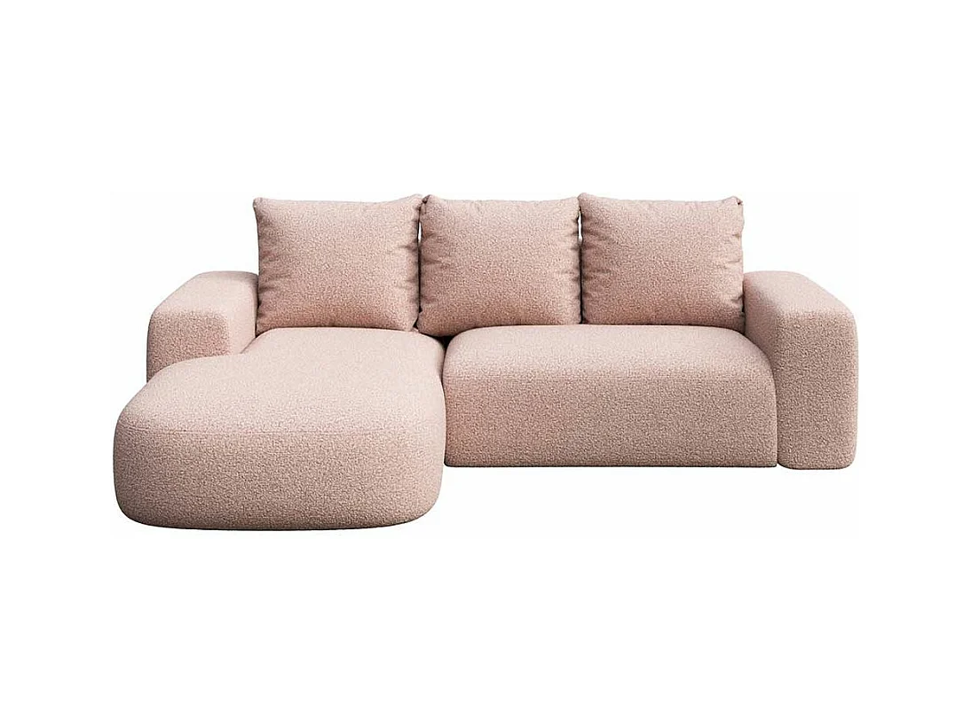 Rodier Canapé d'angle gauche Monce rose pastel