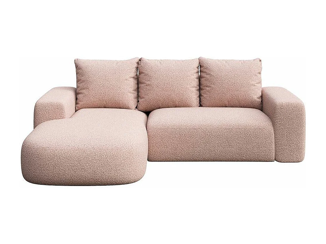 Rodier Canapé d'angle gauche Monce rose pastel
