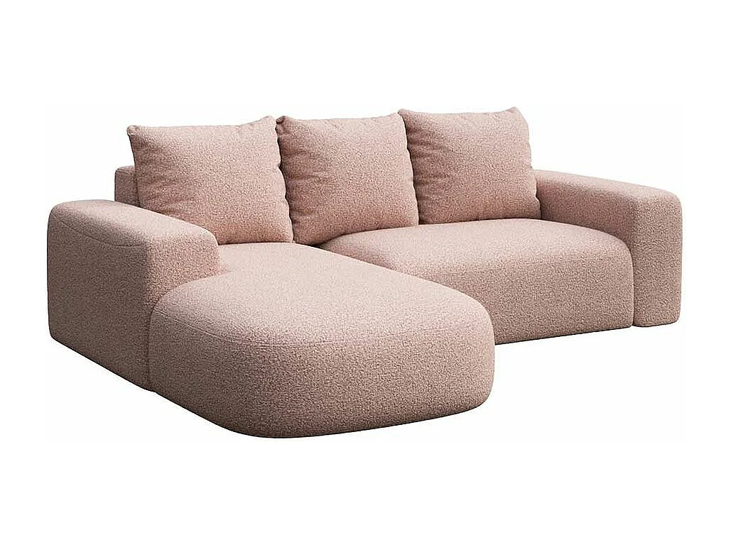 Rodier Canapé d'angle gauche Monce rose pastel