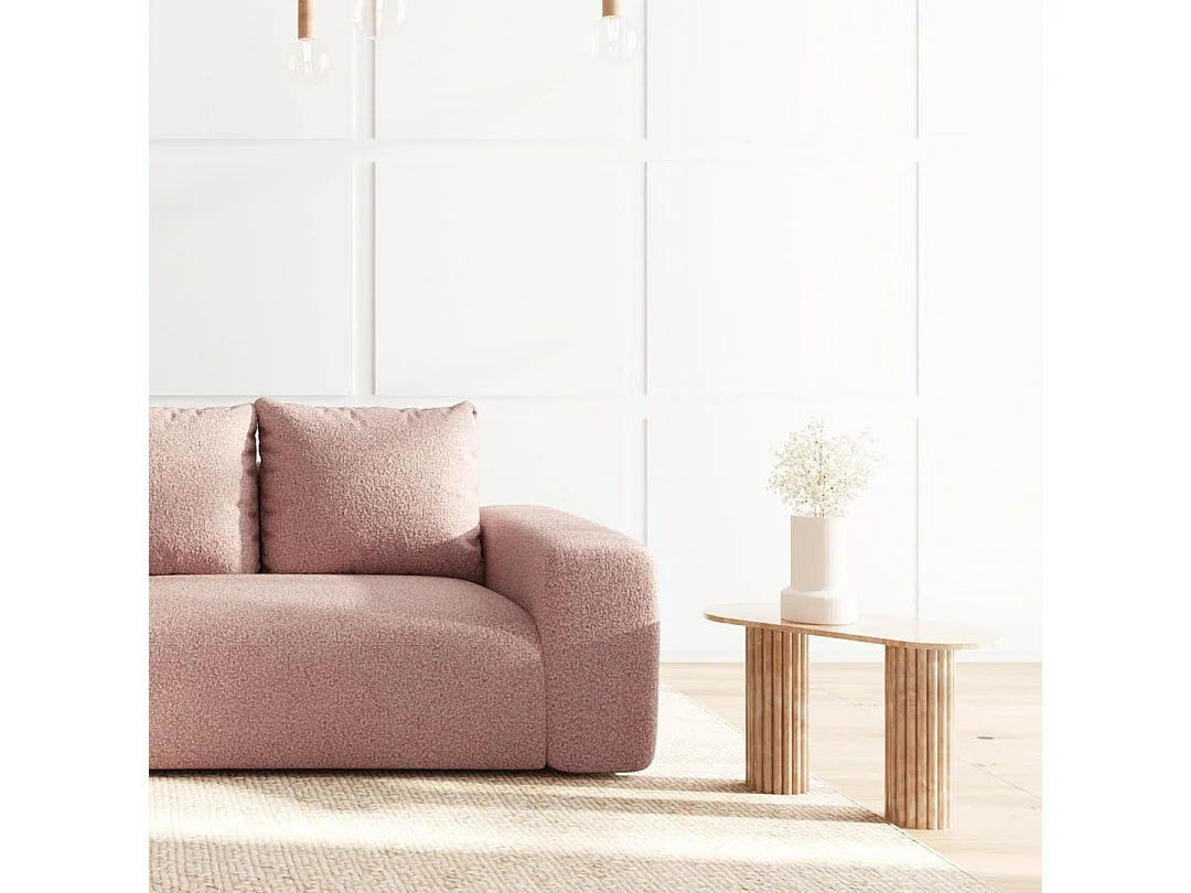 Rodier Canapé d'angle gauche Monce rose pastel