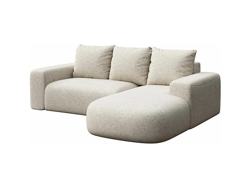 Rodier Canapé d'angle droit Monce beige clair