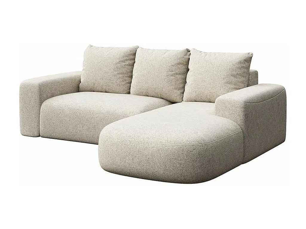 Rodier Canapé d'angle droit Monce beige clair