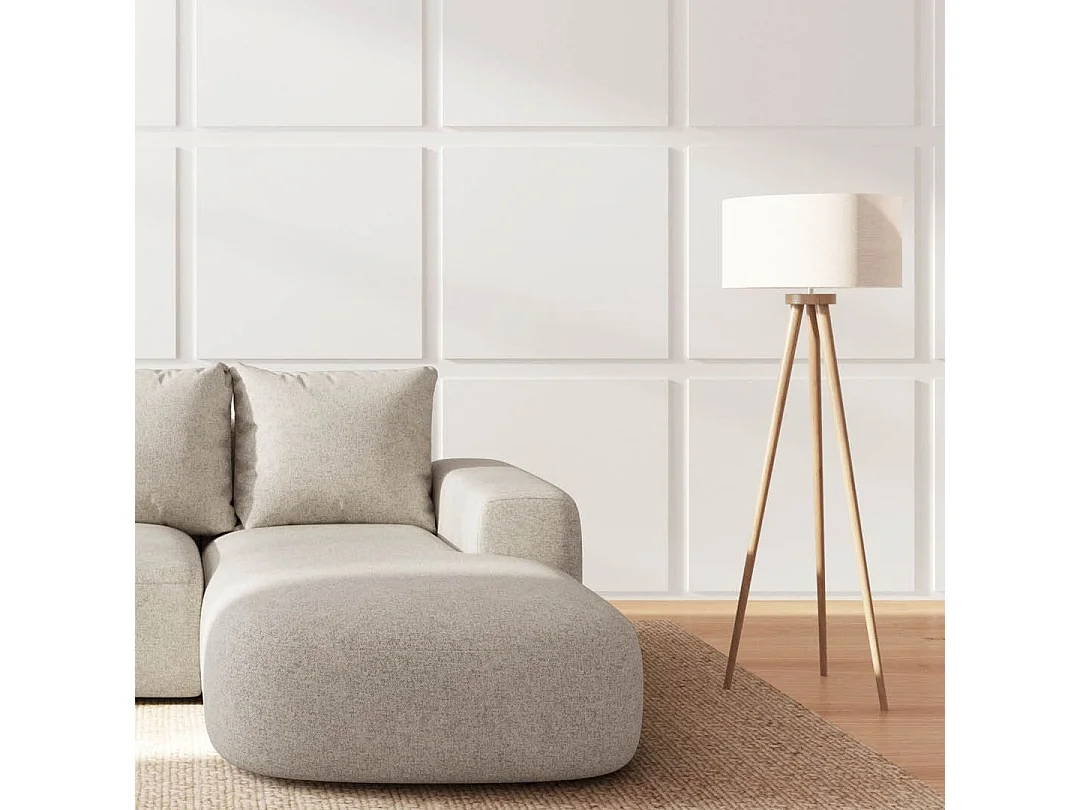 Rodier Canapé d'angle droit Monce beige clair