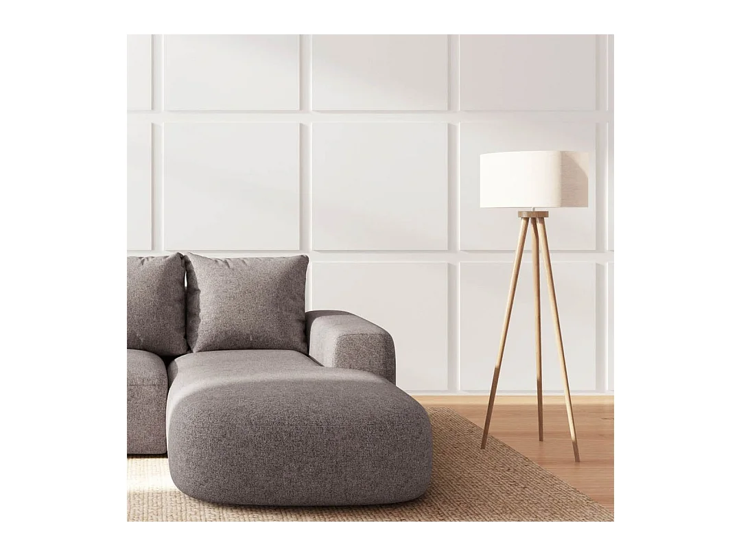 Rodier Canapé d'angle droit Monce gris clair