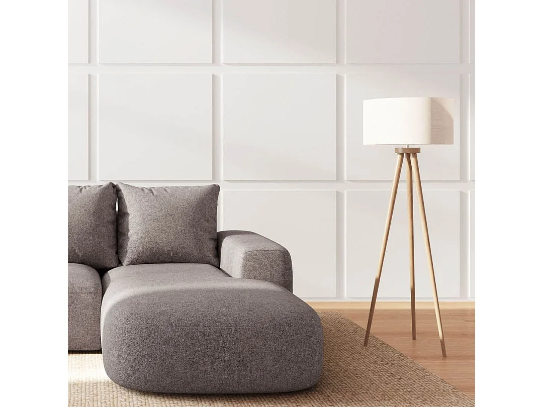 Rodier Canapé d'angle droit Monce gris clair