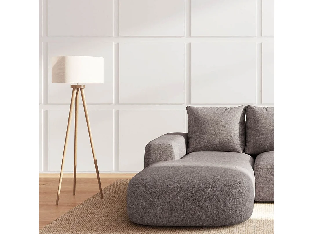 Rodier Canapé d'angle gauche Monce gris clair