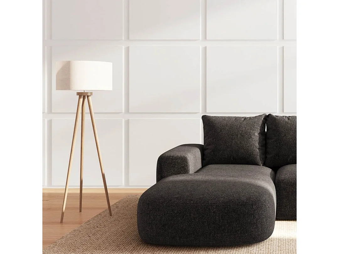 Rodier Canapé d'angle gauche Monce anthracite
