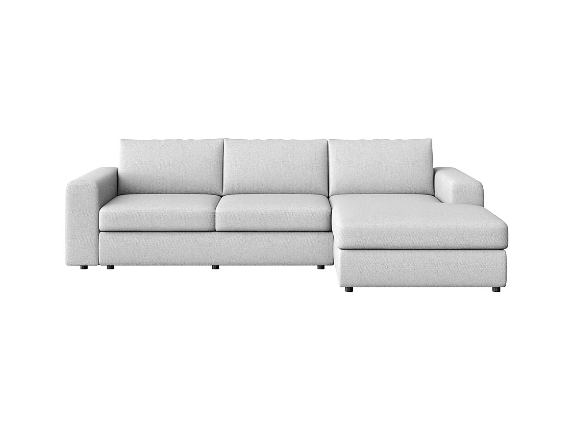 Rodier Grand canapé d'angle droit Baga gris clair