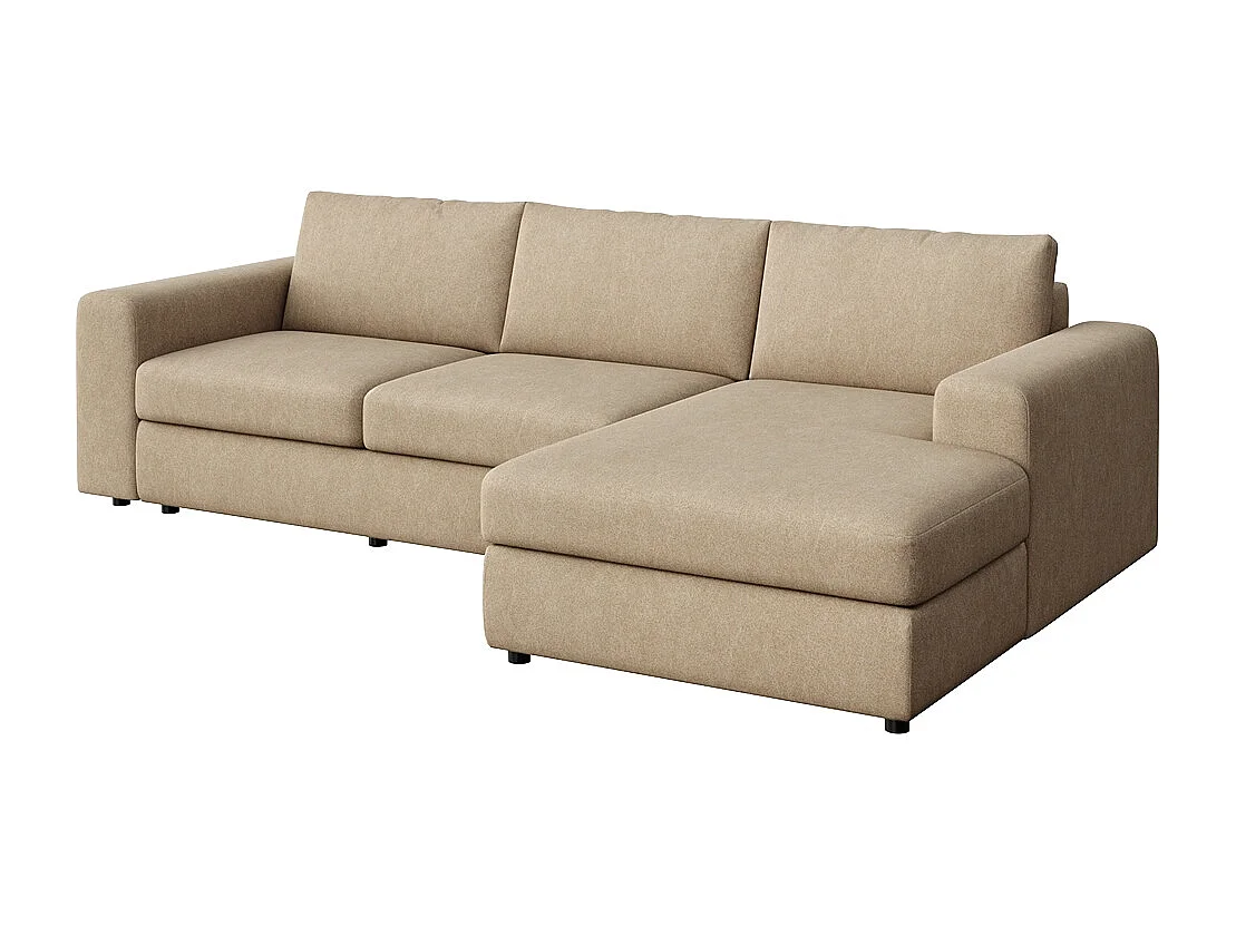 Rodier Grand canapé d'angle droit Baga camel