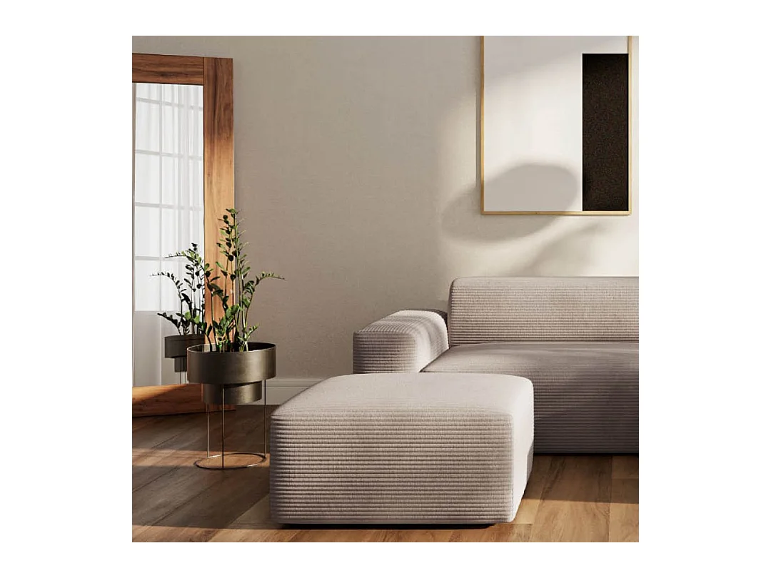 Rodier Canapé d'angle droit Villet écru