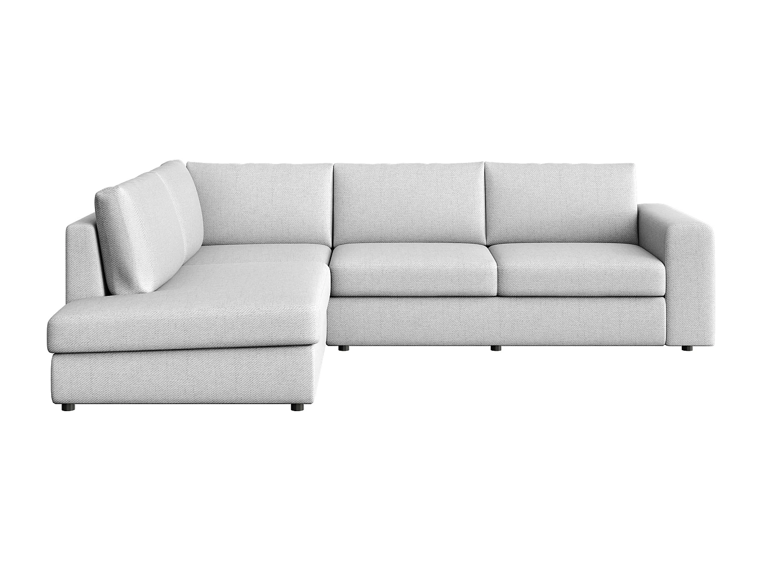 Rodier Canapé d'angle gauche Baga gris clair