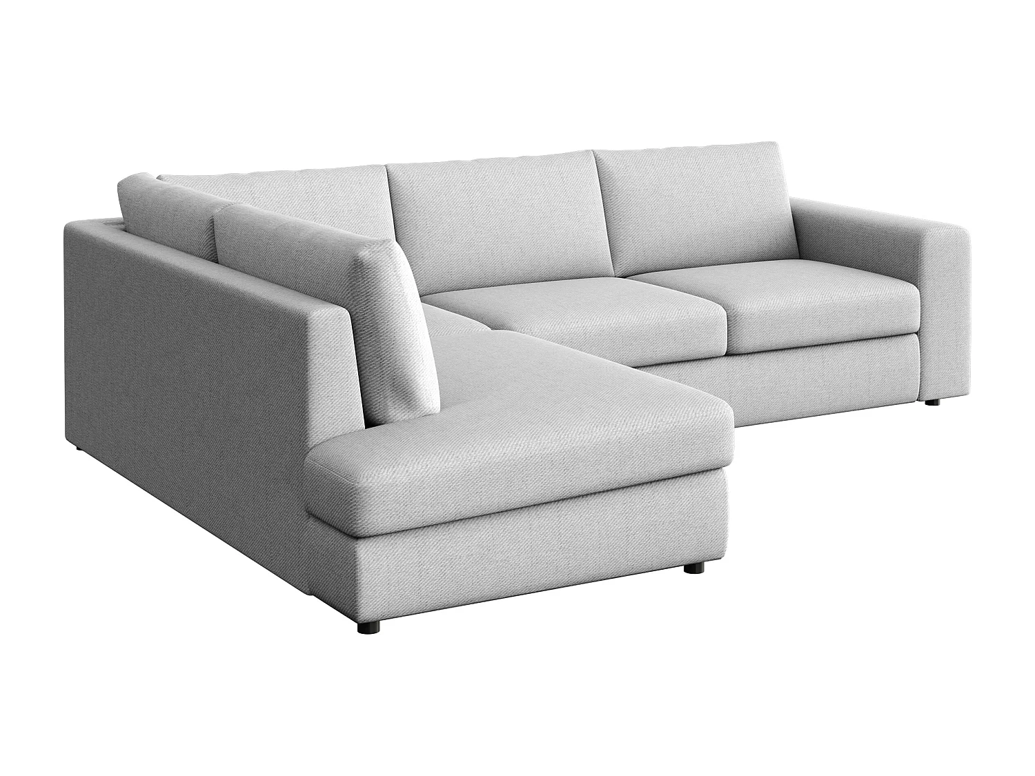 Rodier Canapé d'angle gauche Baga gris clair