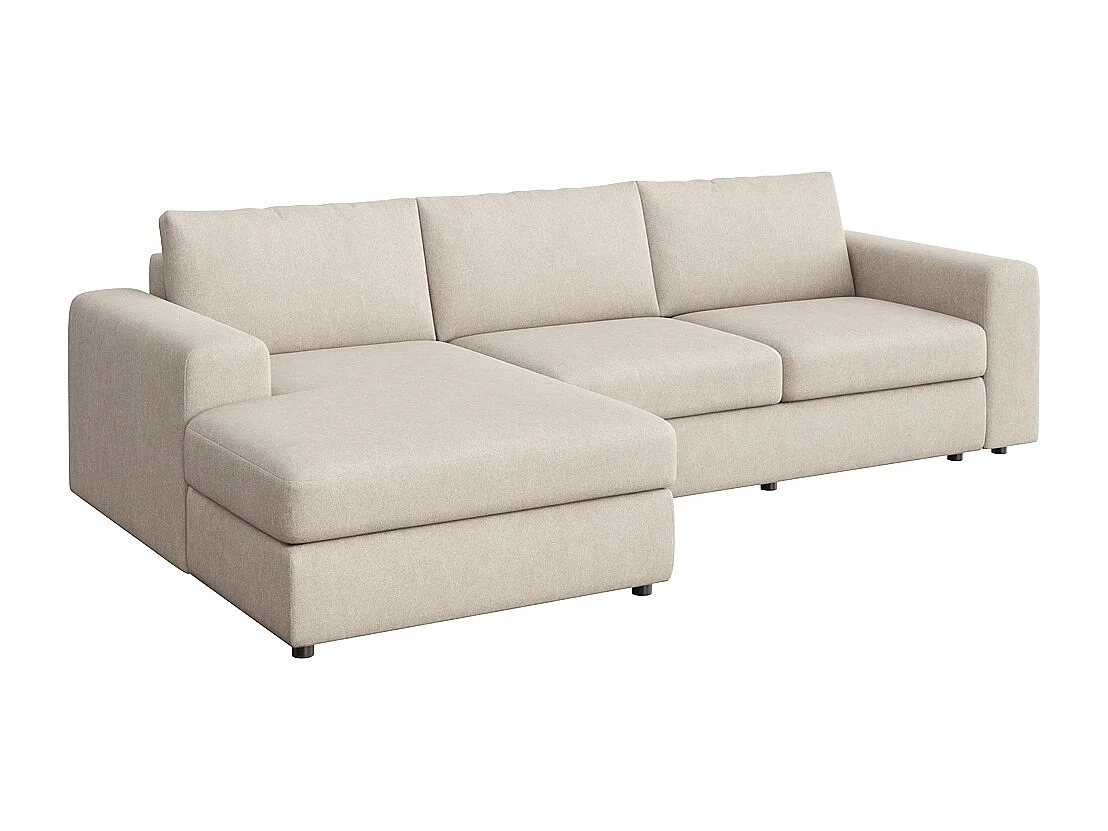 Rodier Grand Canapé d'angle gauche Baga beige clair