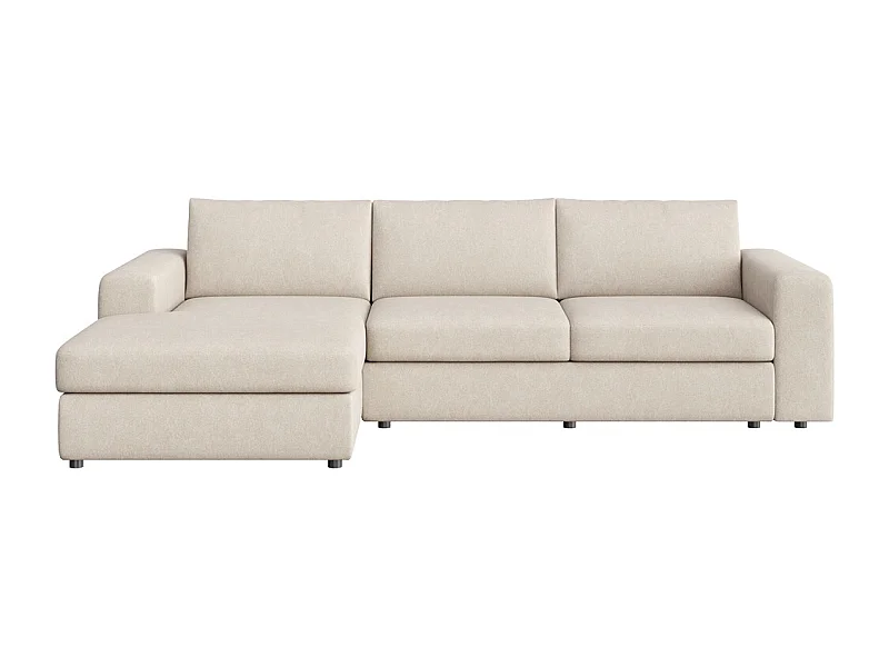 Rodier Grand Canapé d'angle gauche Baga beige clair