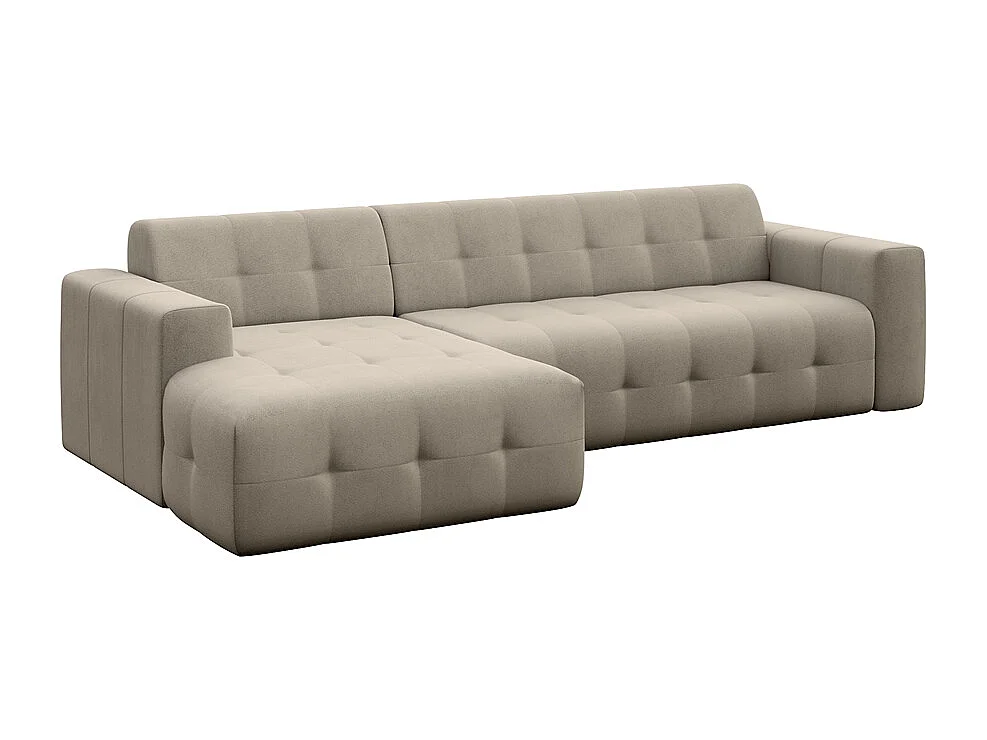 Rodier Grand Canapé d'angle gauche Tuil beige foncé