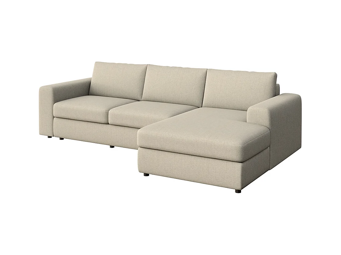 Rodier Grand canapé d'angle droit Baga beige