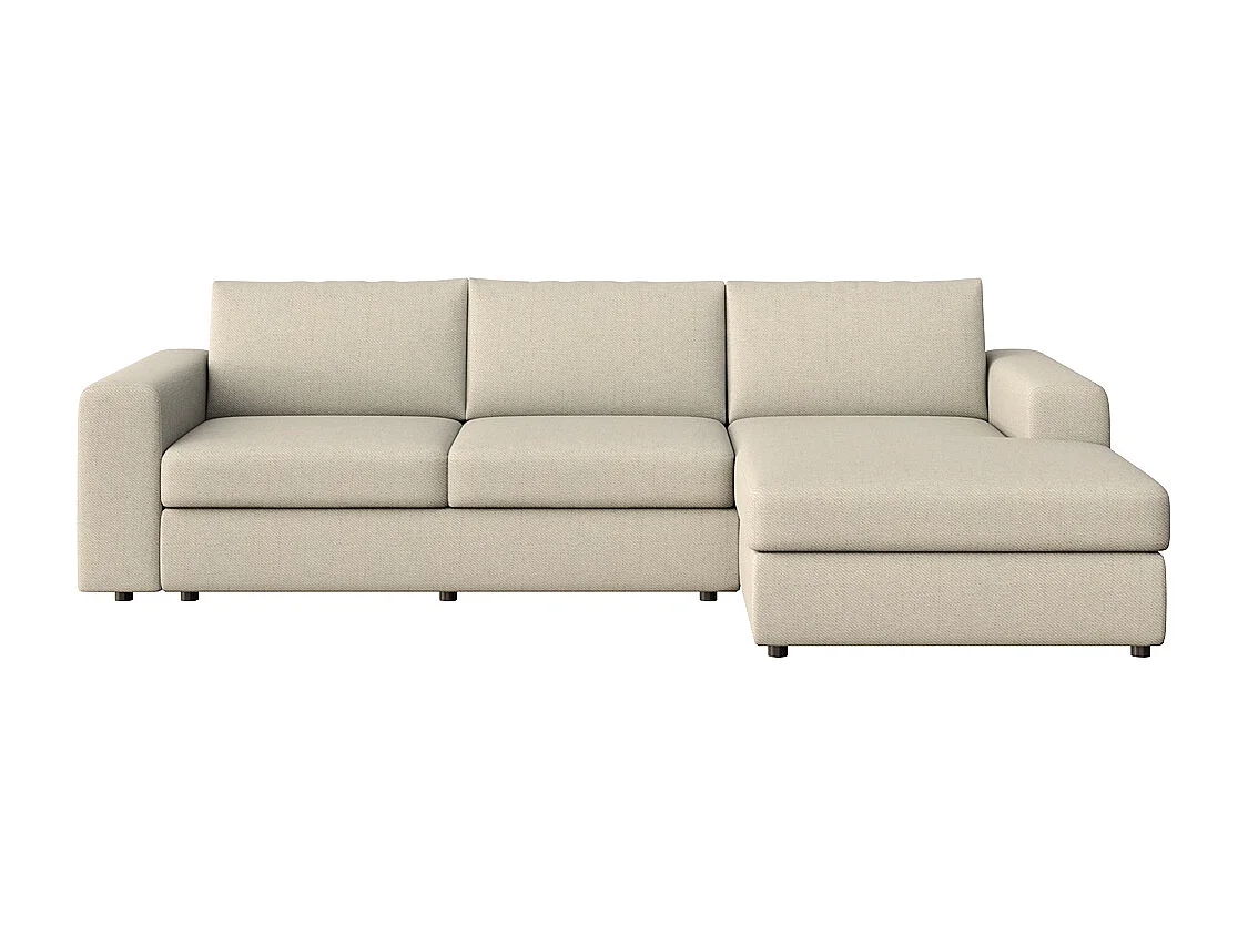 Rodier Grand canapé d'angle droit Baga beige