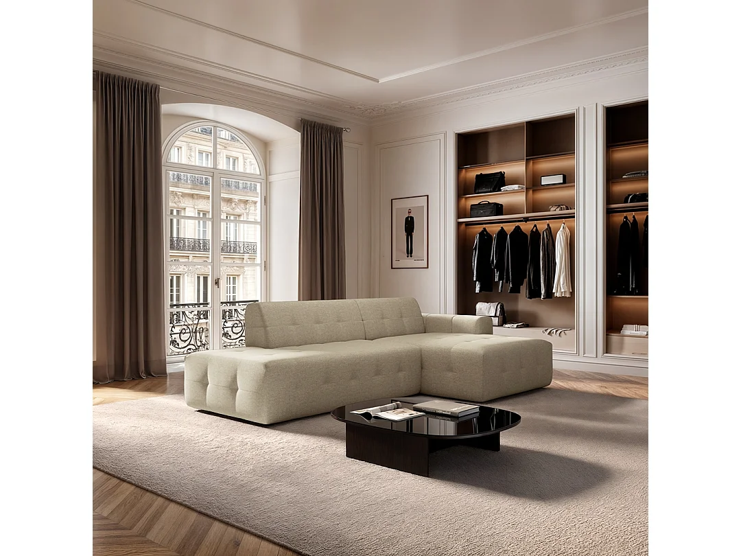 Rodier Canapé d'angle droit Tuil beige