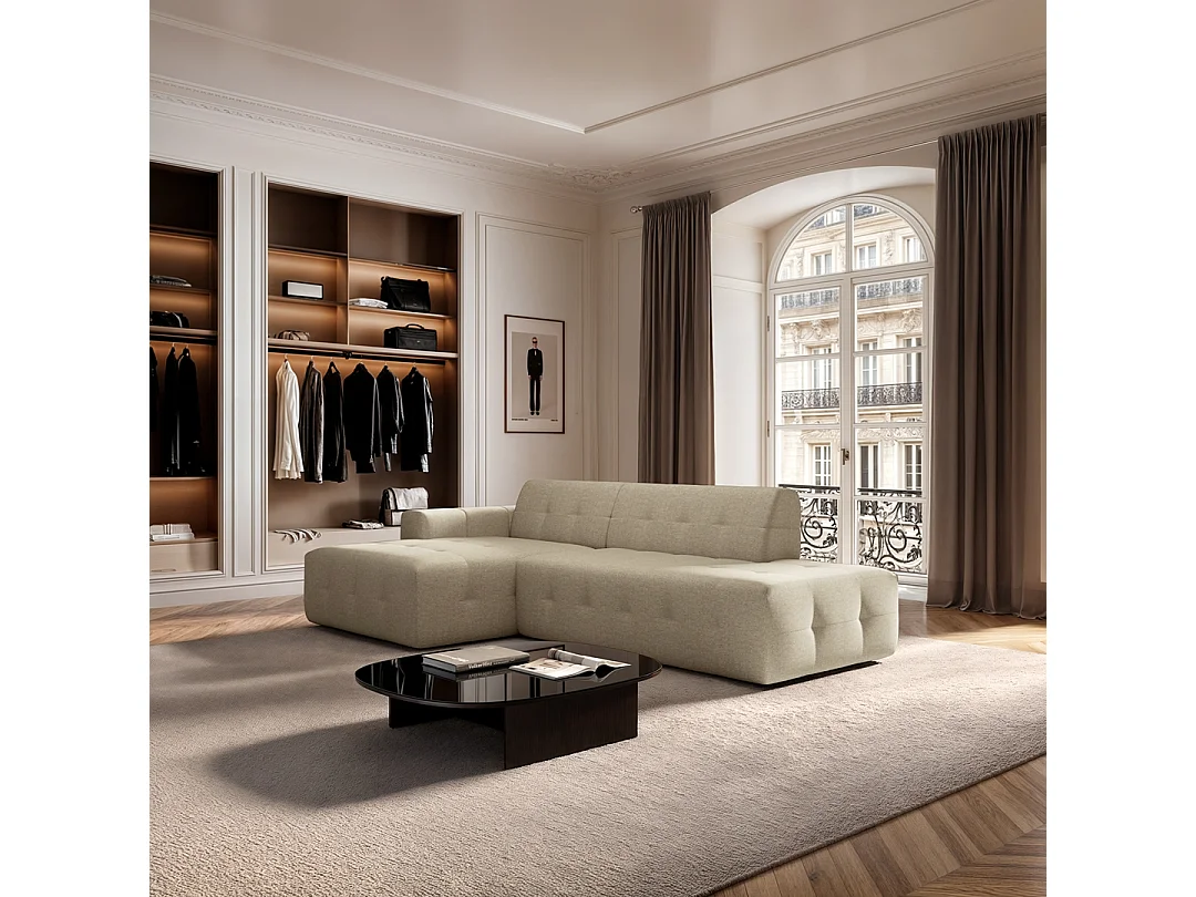 Rodier Canapé d'angle gauche Tuil beige