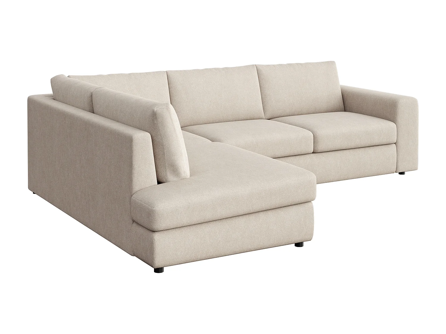 Rodier Canapé d'angle gauche Baga beige clair