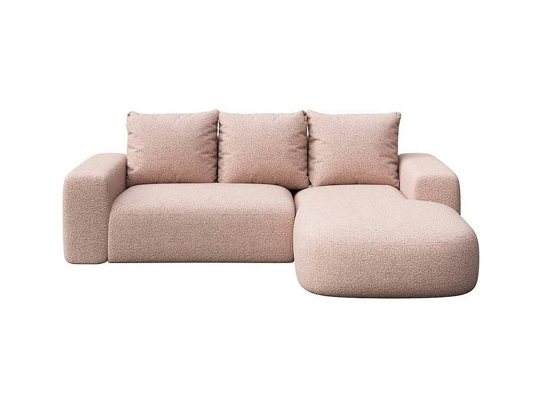 Rodier Canapé d'angle droit Monce rose pastel