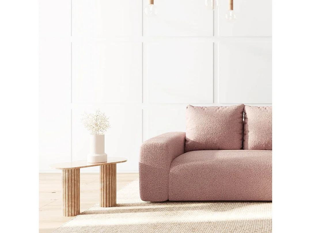 Rodier Canapé d'angle droit Monce rose pastel