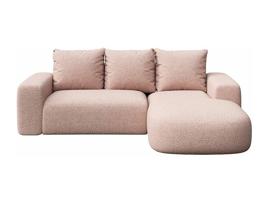 Rodier Canapé d'angle droit Monce rose pastel