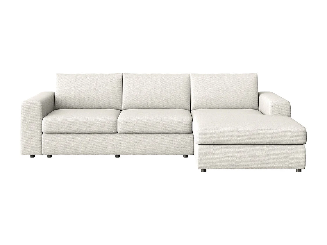 Rodier Grand canapé d'angle droit Baga crème