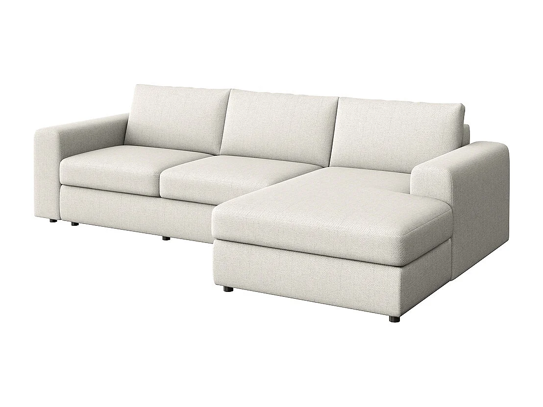 Rodier Grand canapé d'angle droit Baga crème